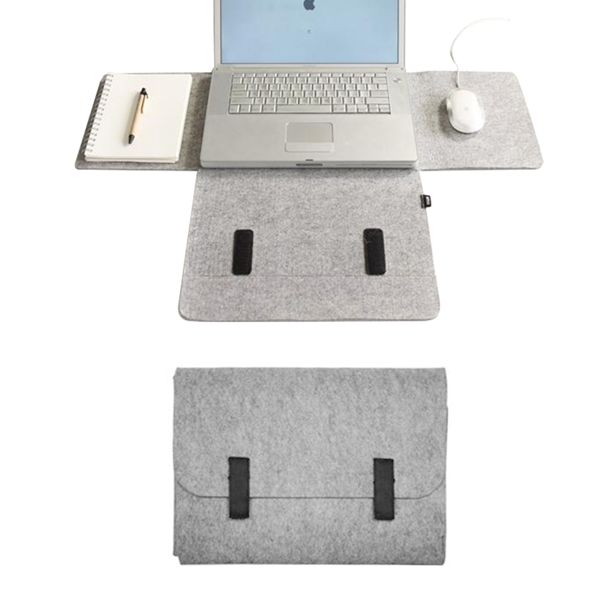 Felt Folding Laptop Pouch